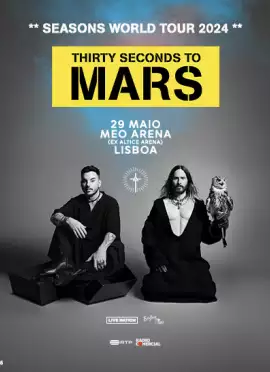 Cartaz de THIRTY SECONDS TO MARS SEASONS WORLD TOUR